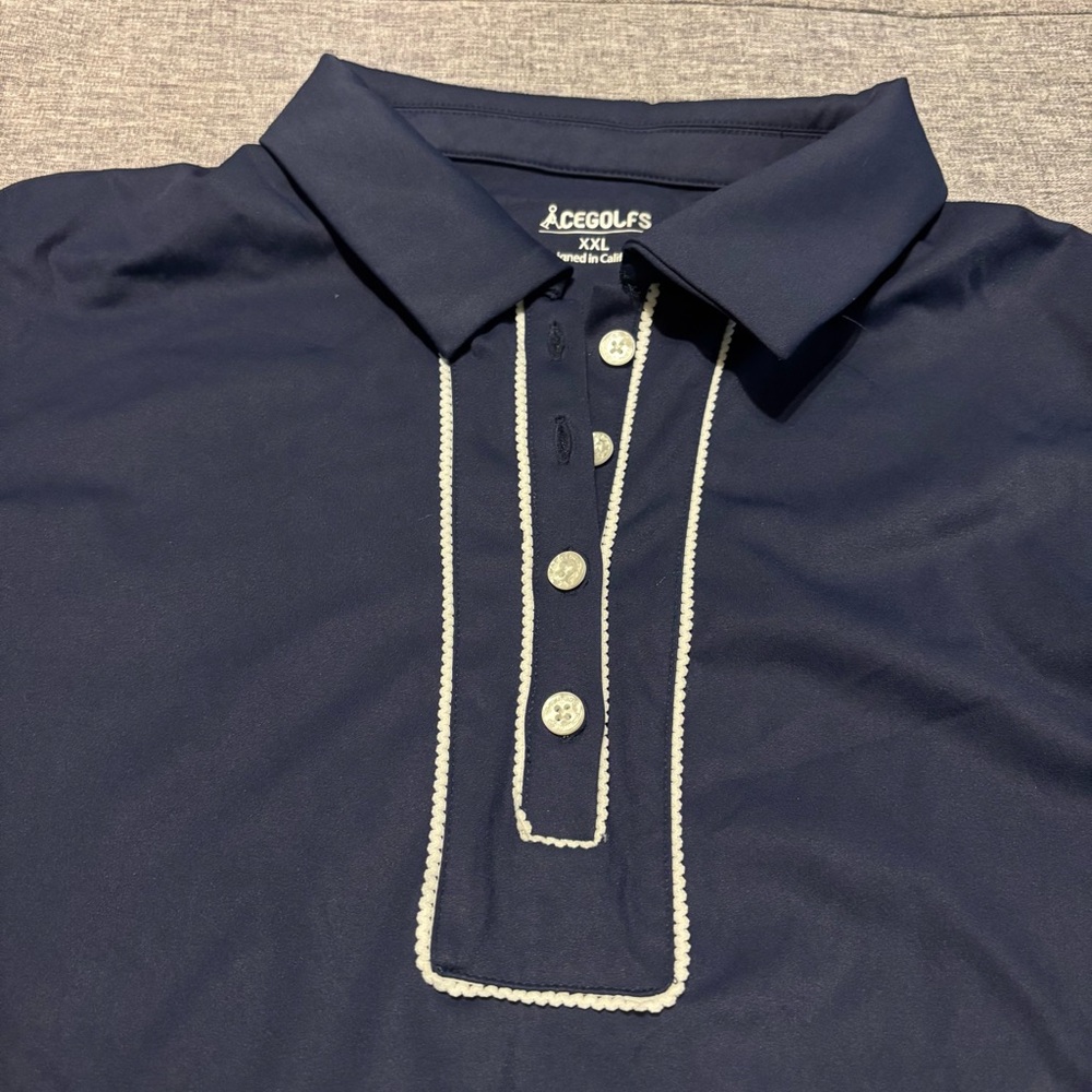 Acegolfs More Than Basic Long Sleeve Polo Top UPF50+, XXL - Picture 4 of 9